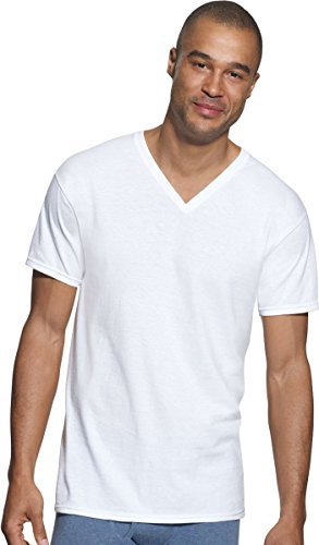Hanes Men's Traditional Fit Comfort Soft V-Neck Undershirt X-Large White