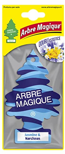 Arbre Magique Mono, Profumatore Auto, Fragranza Jasmine & Narcissus, Profumazione Fresca e Delicata, Durata fino a 7 Settimane, Made in Italy, Confezione da 1 Pezzo