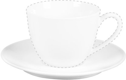 Ritzenhoff & Breker Bianco Espresso Untere, Untertasse, Unter Tasse, Geschirr, Porzellan, Weiß, Ø 11 cm, 78763