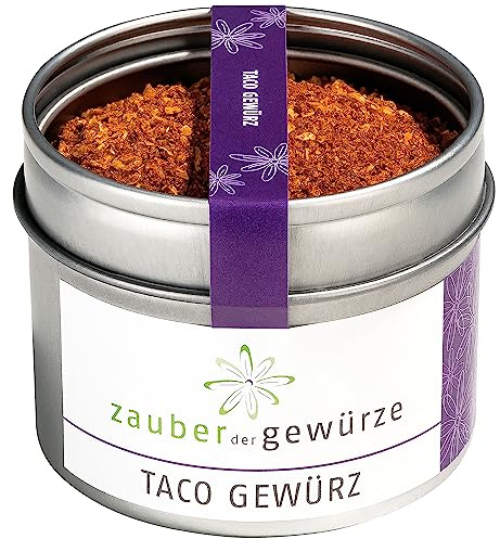 Zauber der Gewürze Taco Gewürz – Gewürzmischung für mexikanische Tacos, perfekt für würzige Hackfleischfüllungen, 70 g