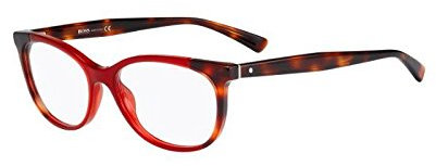 Hugo Boss BO-0259-F-QDK-18-52-18-145 Orange Cateye Brillengestelle 54, Mehrfarbig