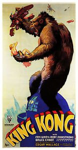 King Kong – Fay Wray Robert Armstrong Classic 1933 Film Poster, Papier / Fotopapier, A4
