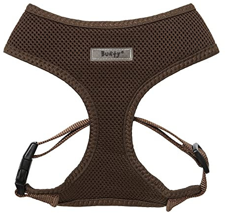 Bunty Small No Pull Dog Harness - Soft, Breathable, Durable, Adjustable Vest Harnesses, Lightweight, Anti Pull - Small, Brown