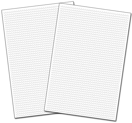 3600 Klebepunkte 5mm runde Punkte Aufkleber Inventur Kreise Markierung selbstklebend Sticker wetterfest (K018 Weiß)