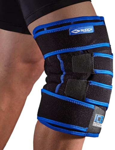 shockdoctor Adultos Ice Recovery – Rodillera de compresión, Todo el año, Color Negro - Negro, tamaño Large/Extra-Large
