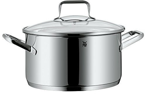 WMF Trend Kochtopf groß 24cm, Glasdeckel, Fleischtopf Induktion 5,7l, Cromargan Edelstahl poliert, unbeschichtet, backofengeeignet