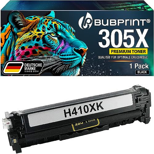 Bubprint Toner kompatibel als Ersatz für HP 305X CE410X für Laserjet Pro 400 Color M451dn M451dw M451nw MFP M475dn M475dw Pro 300 Color M351A MFP M375nw 305A CE410A Schwarz