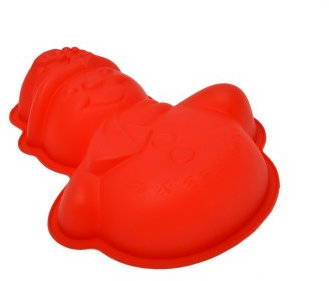 Kuchenform - Backform - Schneemann - 100% Silikon - 27 cm x 22 cm - 6 cm hoch
