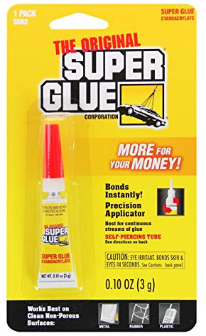 Super Glue Corp. 19030-12 Rubber Toughened Super Glue 4g Child Proof Dispenser
