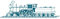 wall-refine WS-00242 | Eisenbahn | Premium Wandtattoo Wandaufkleber der Extra-Klasse, 200 x 58 cm, Petrol/bahamablue, seidenmatter Glanz