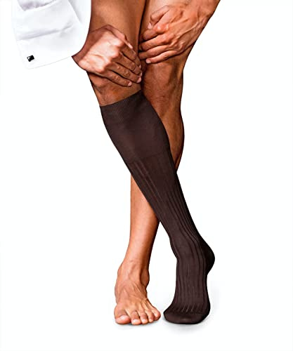 FALKE Kniestrümpfe No. 13 Baumwolle Herren schwarz blau viele weitere Farben verstärkte Kniesocken mit Muster atmungsaktiv lang einfarbig hoch und warm gerippt hochwertig 1 Paar
