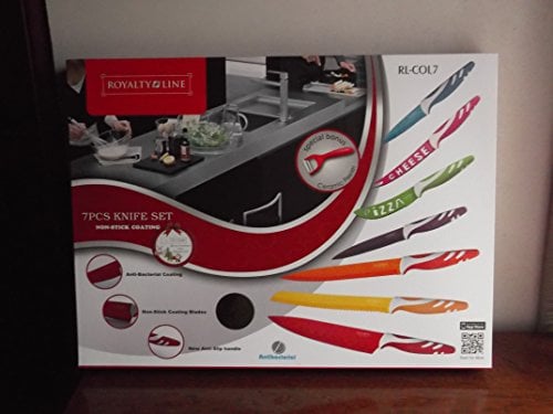 Royalty Line - Set da 7 coltelli con rivestimento antibatterico