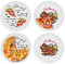 VAN WELL Set di piatti per pizza Napoli & Margherita grande – 30,5 cm piatti in porcellana con schoenem Motiv – per pizza/Pasta, den 'Grande Fame' O zum anrichten adatto