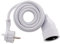 Zenitech Prolongateur 16A 2P+T HO5VV F 3G1,5 Blanc 3m avec fiche extraplate