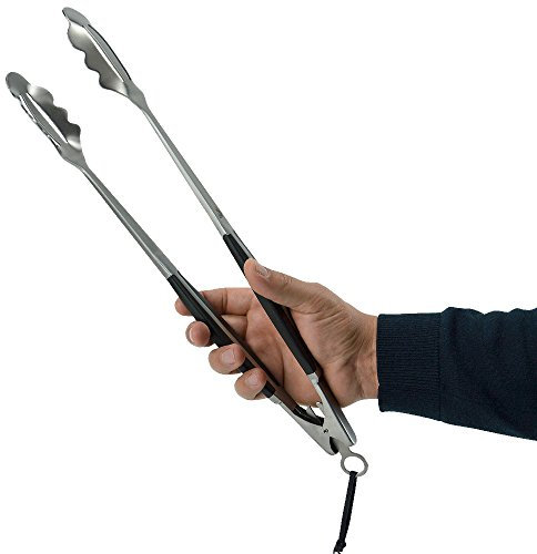 FLASH Grillzange Premium, schwarz, 46,5 x 4,5 x 5 cm