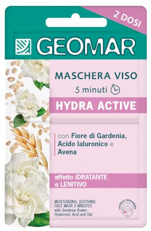 GEOMAR | Hydra Active Gesichtsmaske, Made in Italy, 15 ml | 5 Minuten, Dermatologisch getestet