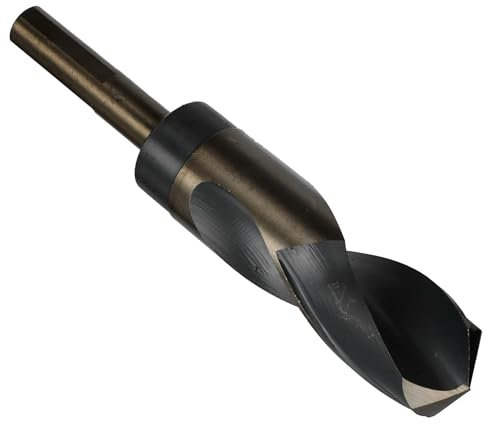 Drill America - Broca KFDRSD1-1/4 1-1/4 pulgadas de vástago reducido de acero de alta velocidad negro y dorado KFD con vástago de 1/2 pulgadas, serie KFD
