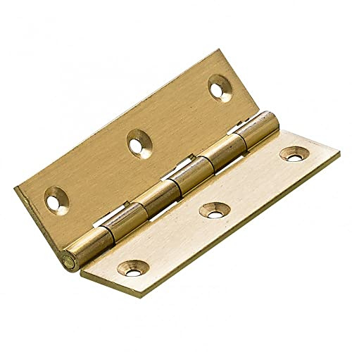 Hettich schmale Scharniere, Metall vermessingt, 75 x 40 mm, 2 Stück, 9100324