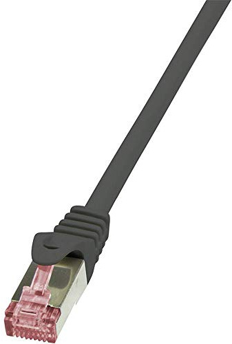 LogiLink CQ2033S Cat 6 S/FTP PrimeLine Ethernet Cable, Patch Cable, 1 Meter Length, Black