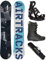 Airtracks Snowboard Set - Board Jungle Wide 150 - Softbindung Master - Softboots Star Black 45 - SB Bag
