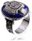 HmgSea the Vampire Diaries Damon D Salvatore Stefan Ring with Blue Lapis Ring Green 9