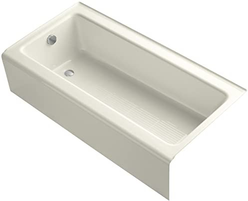 Kohler K-837-96 60 Alcove Soaking Tub w/Apron and Left-Hand Drain Biscuit