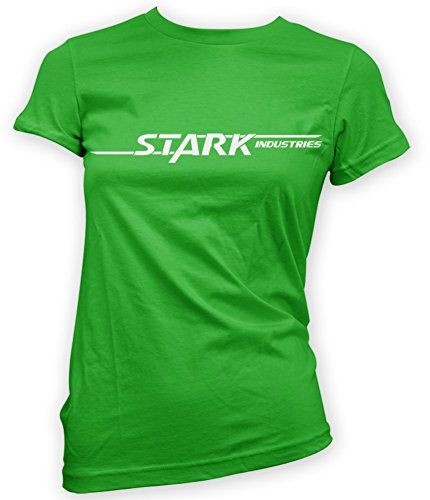 This Way Up Stark Industries Womans T-Shirt [Irish Green XL]