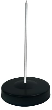 Paper Spike with Heavy Base and Rubber Safety Tip, 13cm Tall, for Bills, Receipts, Notes and Orders, Ideal for Home Office, Retail Shops, Restaurants and Bars