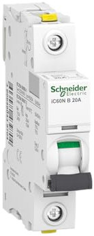 Schneider A9F03120 Interruttore differenziale iC60N, 1P, 20A, B