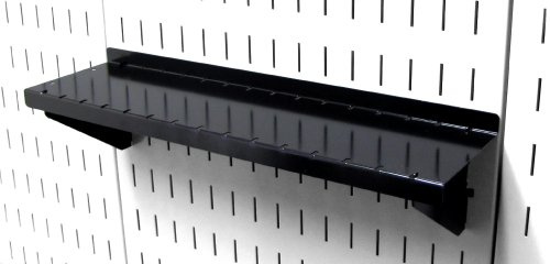 Wall Control Étagère de Panneau perforé de 10 cm de Profondeur pour Panneau perforé et Planche à Outils à Fente Noir