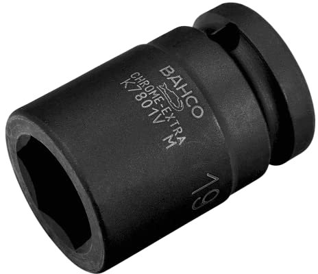 Bahco K7801VM-17 Reinforced Socket, Black, 1/2-Inch/17 mm