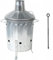 Mini Garden 15L Litre Galvanised Incinerator Small Fire Bin - Ideal for Burning Paper, Leaves, Wood, Rubbish + FREE ASH POKER