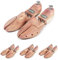 Schlesinger – 4 Paar Premium Schuhspanner aus edlem Zedernholz für Herrenschuhe. Modell Kaiser. Größe 47/48. Silber Knauf.