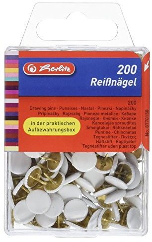 herlitz Reißnagel weiß, 200 Stück