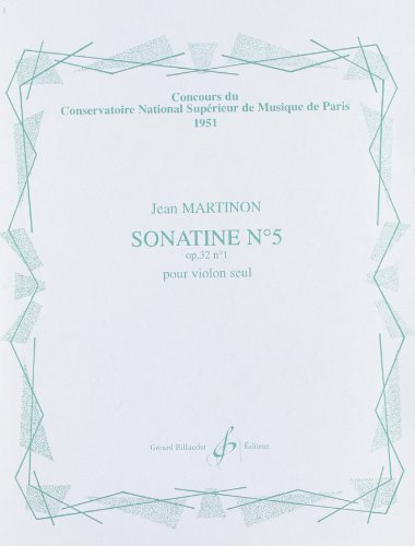 Sonatine N 5 Opus 32 N 1