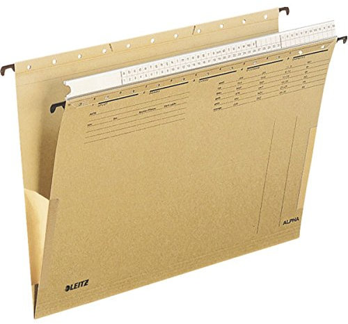 Esselte Leitz Hängetasche ALPHA®, Organisationsleiste, seitlich zu, Natronkarton, naturbraun