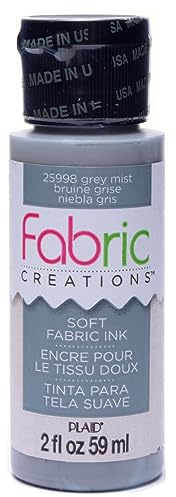 Plaid Fabric Creations Fabric Paint, Water Based Ink, Grey Mist, 59 ml