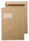100 Stück Versandtaschen Briefumschläge C4 A4 braun selbstklebend mit Fenster 229x324 mm SK