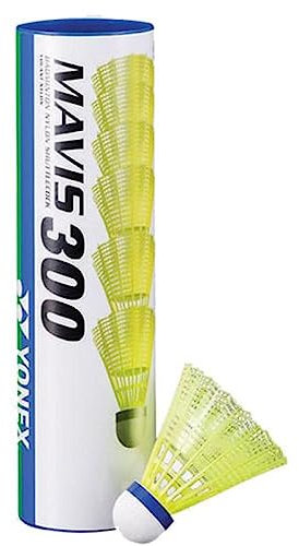 Yonex Mavis 300 Shuttlecock - Gelb (Gelb / Blau) - Set aus 6