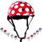 Kiddimoto Fahrrad Helm für Kinder / Fahrradhelm / Design Sport Helm für skates, roller, scooter, laufrad - Red Dotty / Rot Punkten