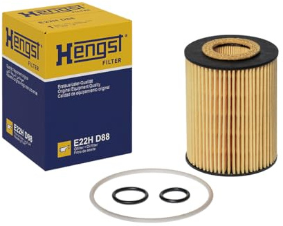HENGST - Ölfilter E22H D88 - Öl-Filtereinsatz für KFZ | Hochwertiger Motorölfilter für KFZ mit Otto- oder Dieselmotor - Robuster Ölfilter mit hoher Schmutzaufnahmefähigkeit