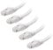 Cable Matters Paquete de 5, 10G Cable Ethernet Cat 6 corto Moldeado 1,5m (Cable Cat6, RJ45 Cat 6) en Blanco - 1,5 Metro