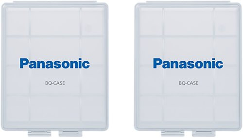Eneloop Panasonic BQ-CASE2SA Battery Storage Cases with 4AA or 5AAA Battery Capacity, Pack of 2