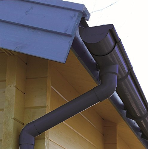 Semicircle Guttering Set RG 100 4 x 400 cm Anthracite Roof