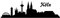 skyline4u Stadtaufkleber Köln Autoaufkleber Collage in 8 Größen und 25 Farben (15x4,4cm schwarz)