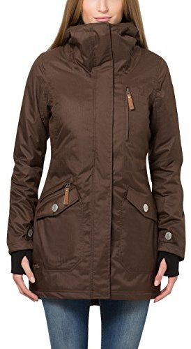 berydale Damen Funktionsparka Jacke, Braun-gefütterter Winter Parka, XL