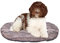 FERPLAST Hundebett & Katzenbett - Mittel, Waschbar, Flauschig - Hundekissen, Matte für Hundehütten, Zwinger und Auto - Relax - 78 x 50 CM, ML, Braun