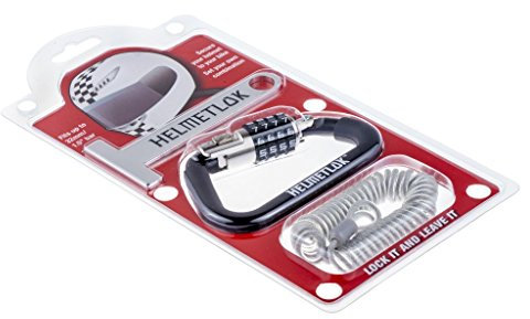 Helmet Lok HL-4437 Antivol pour casque avec cadenas à combinaison et câble