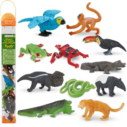 Plastoy - 6805-04 - Figurine - Animal - Tubo Foret Tropicale, Rouge,rouges