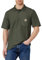 Carhartt, Herren, Weites, mittelschweres, kurzärmliges Polohemd mit Tasche, Moos, M